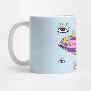 Cosmic Fish with eyes Mug